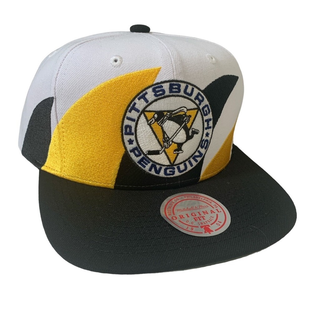 Pittsburgh Penguins Mitchell & Ness NHL Vintage Shark Tooth Snapback Hat OSFM